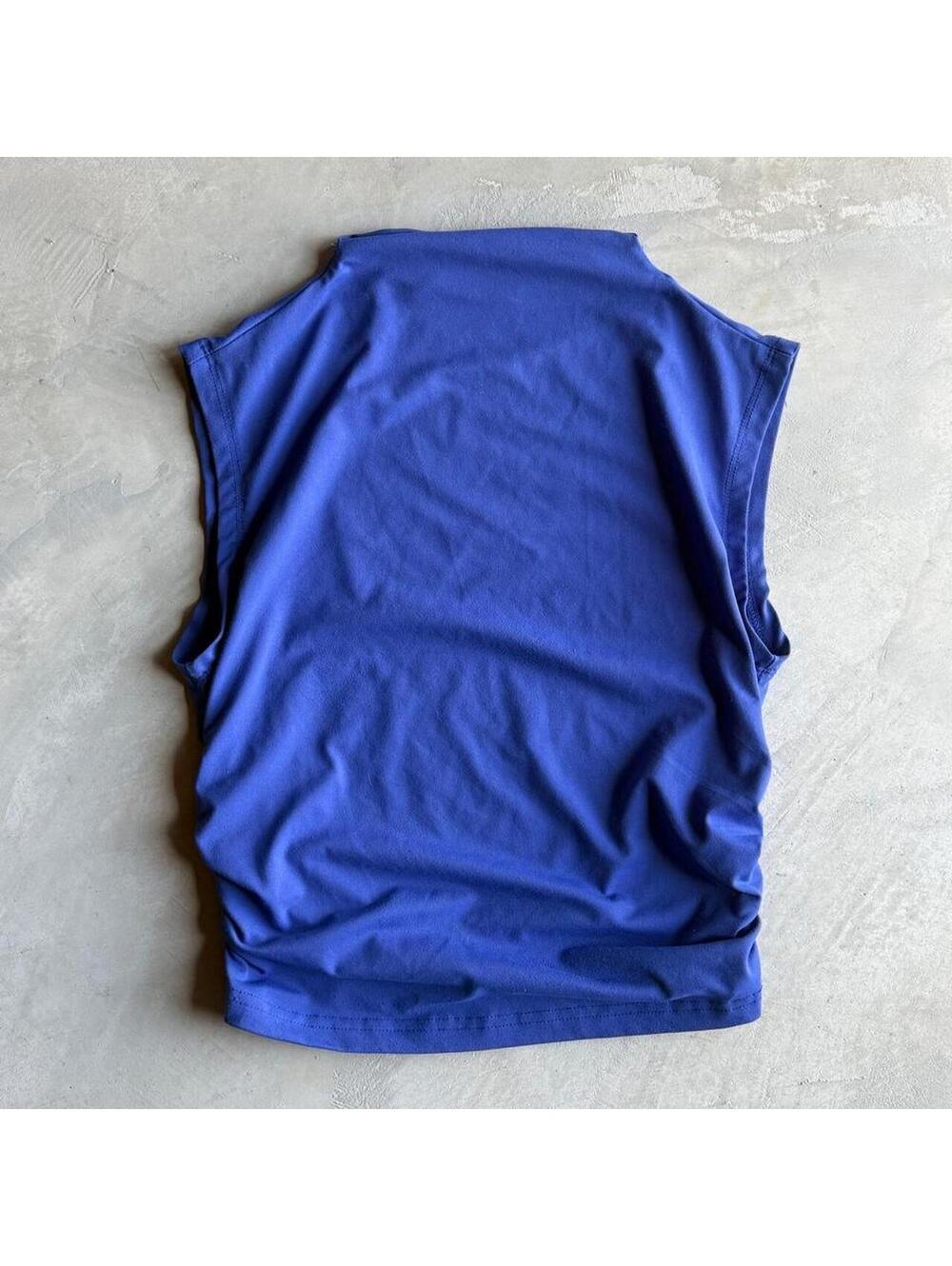 Women's Blue and Purple Crop-top